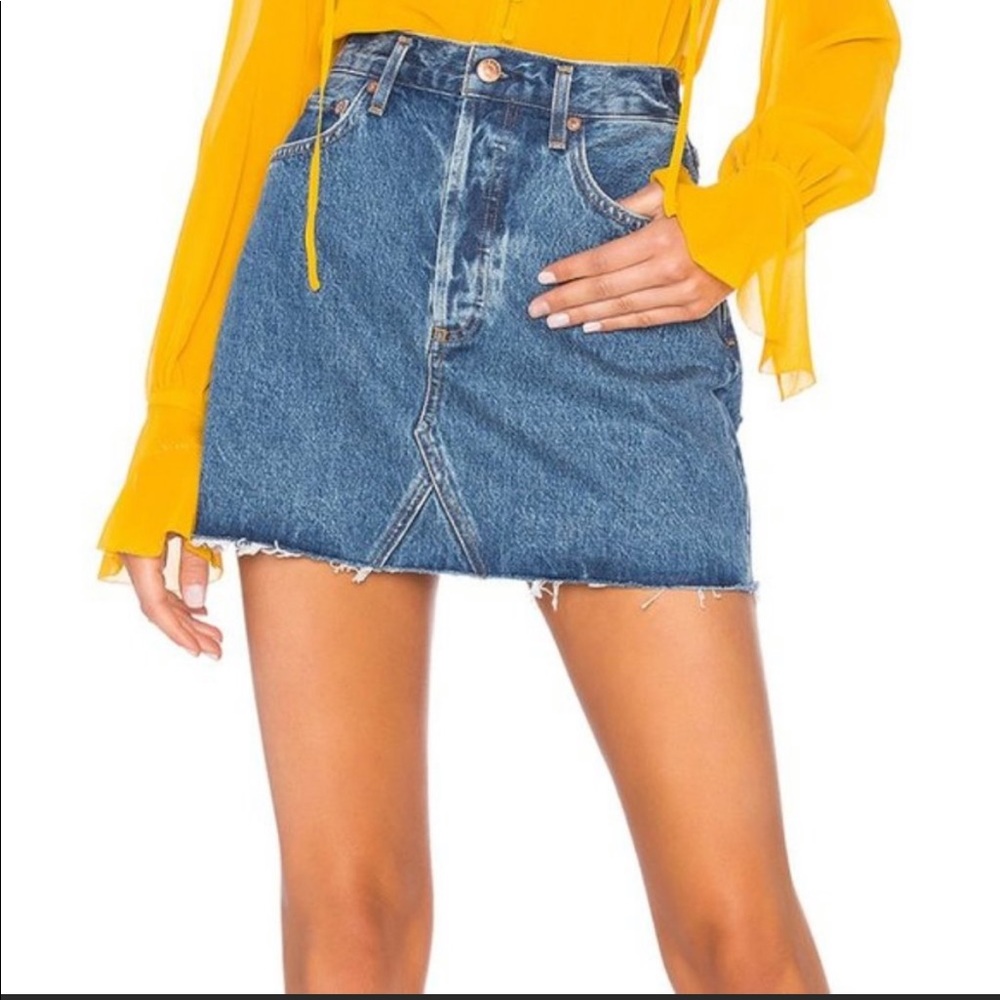 AGOLDE Quinn high rise mini skirt